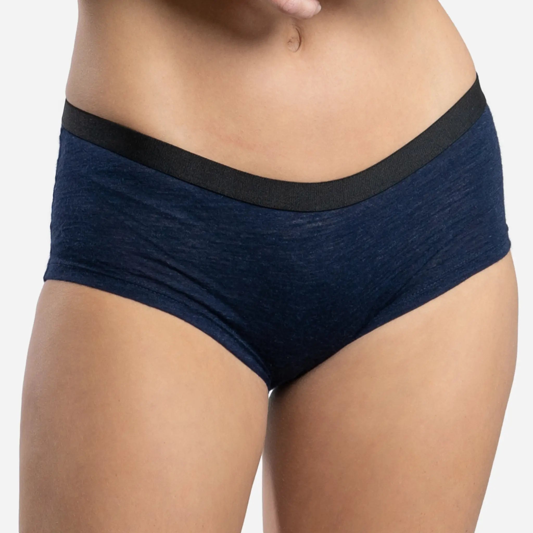 Single Origin Womens Alpaca Wool Panties 160 Ultralight color navy blue