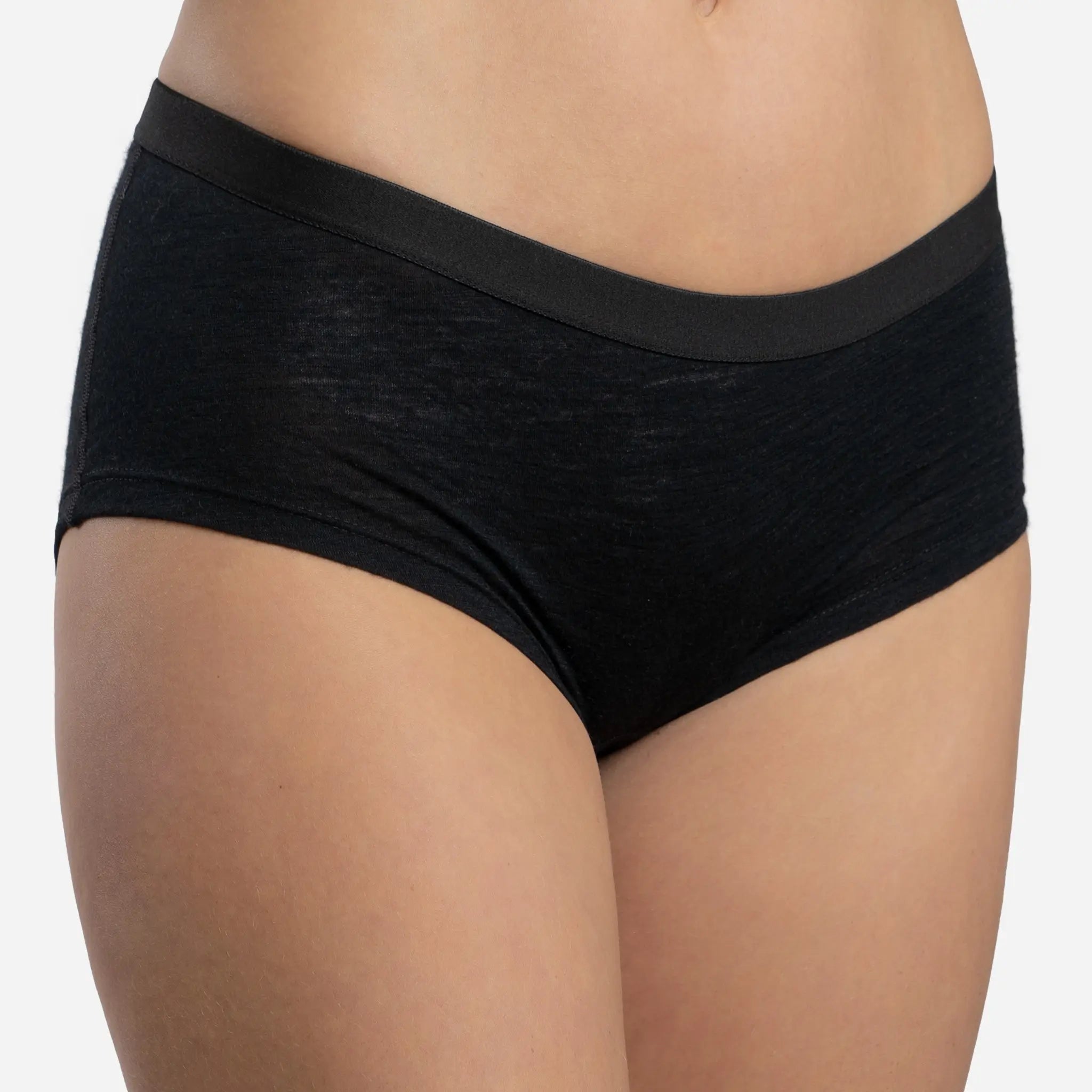 Any Activity Womens Alpaca Wool Panties 160 Ultralight color black