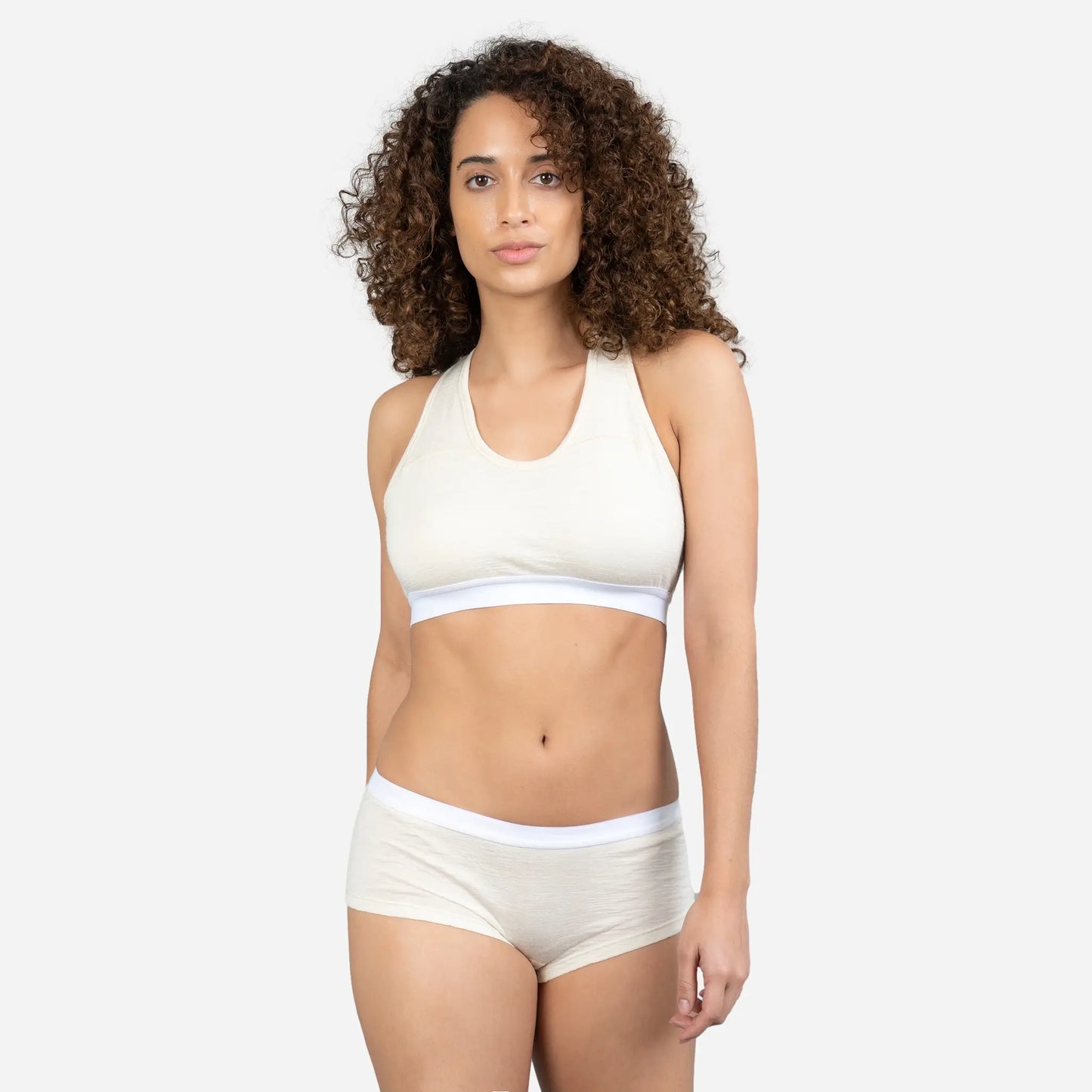 Breathable Womens Alpaca Wool Panties 160 Ultralight color white