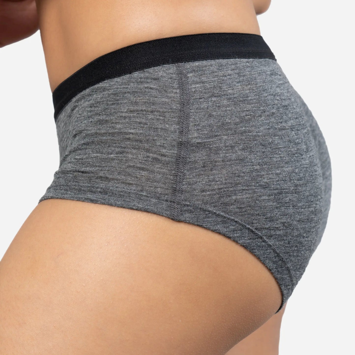 Functional Womens Alpaca Wool Panties 160 Ultralight color gray