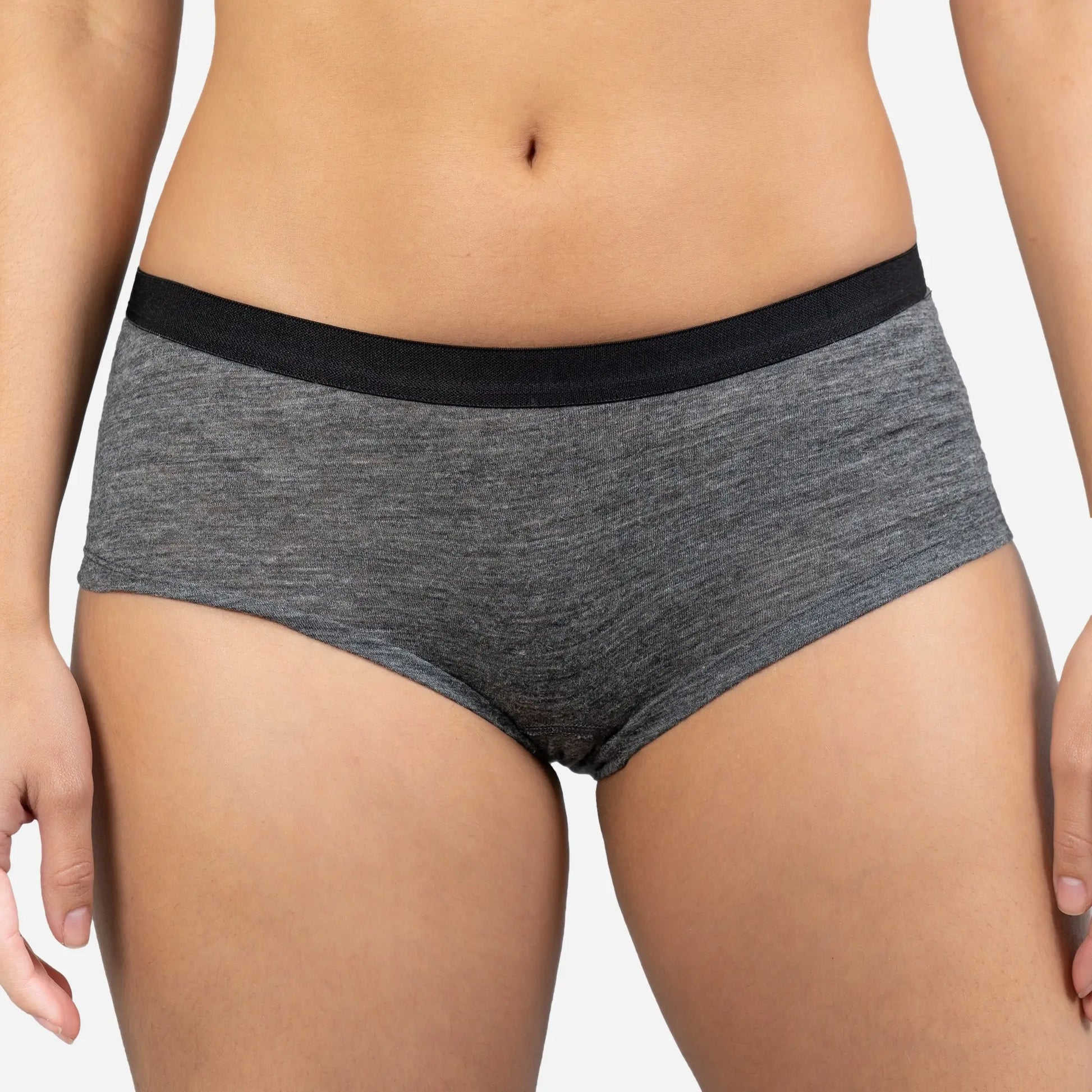 Fast Drying Womens Alpaca Wool Panties 160 Ultralight color gray