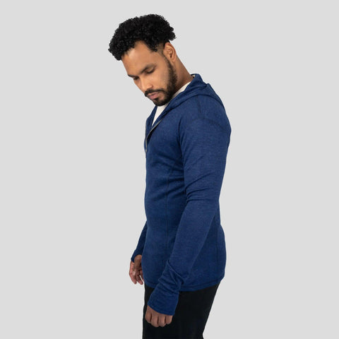 Men's Alpaca Wool Hoodie: 300 Lightweight Half-Zip