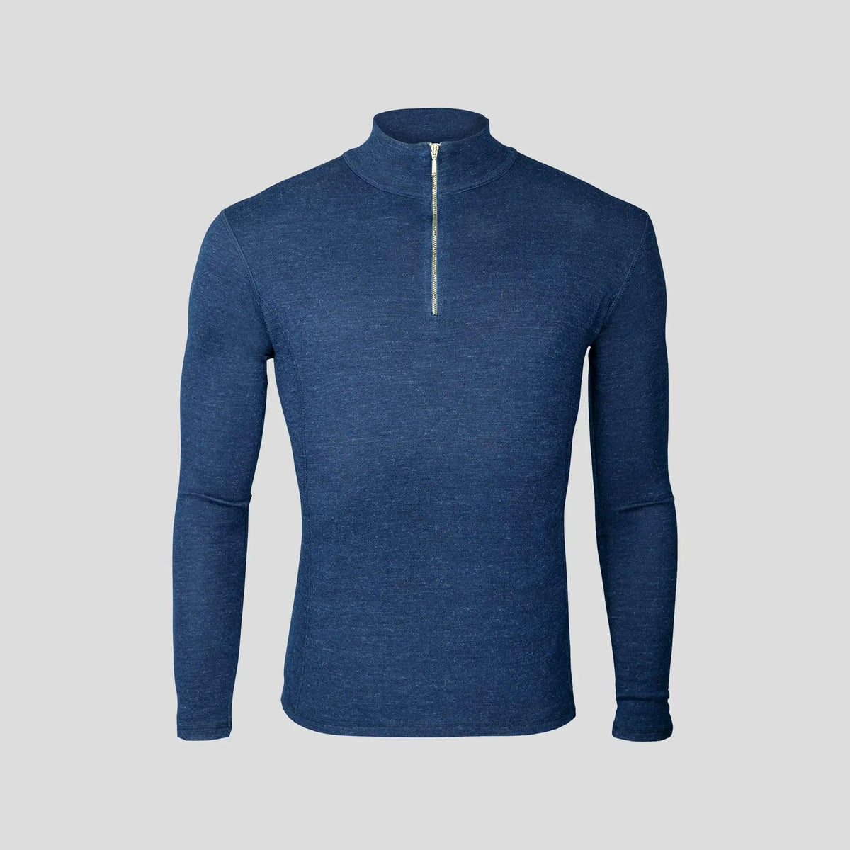Men's Alpaca Wool Base Layer: 300 Lightweight Half-Zip color navy blue