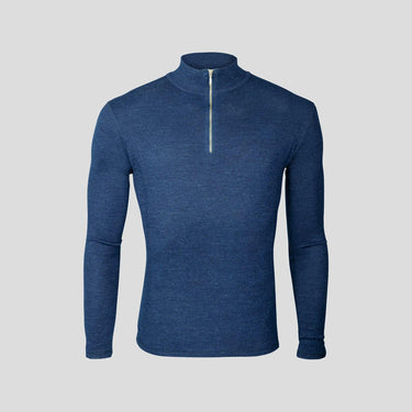 Men's Alpaca Wool Base Layer: 300 Lightweight Half-Zip color navy blue