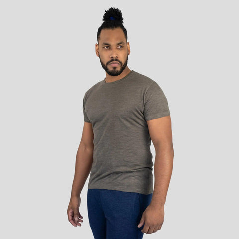 Men's Alpaca Wool T-Shirt: 160 Ultralight Crew Neck