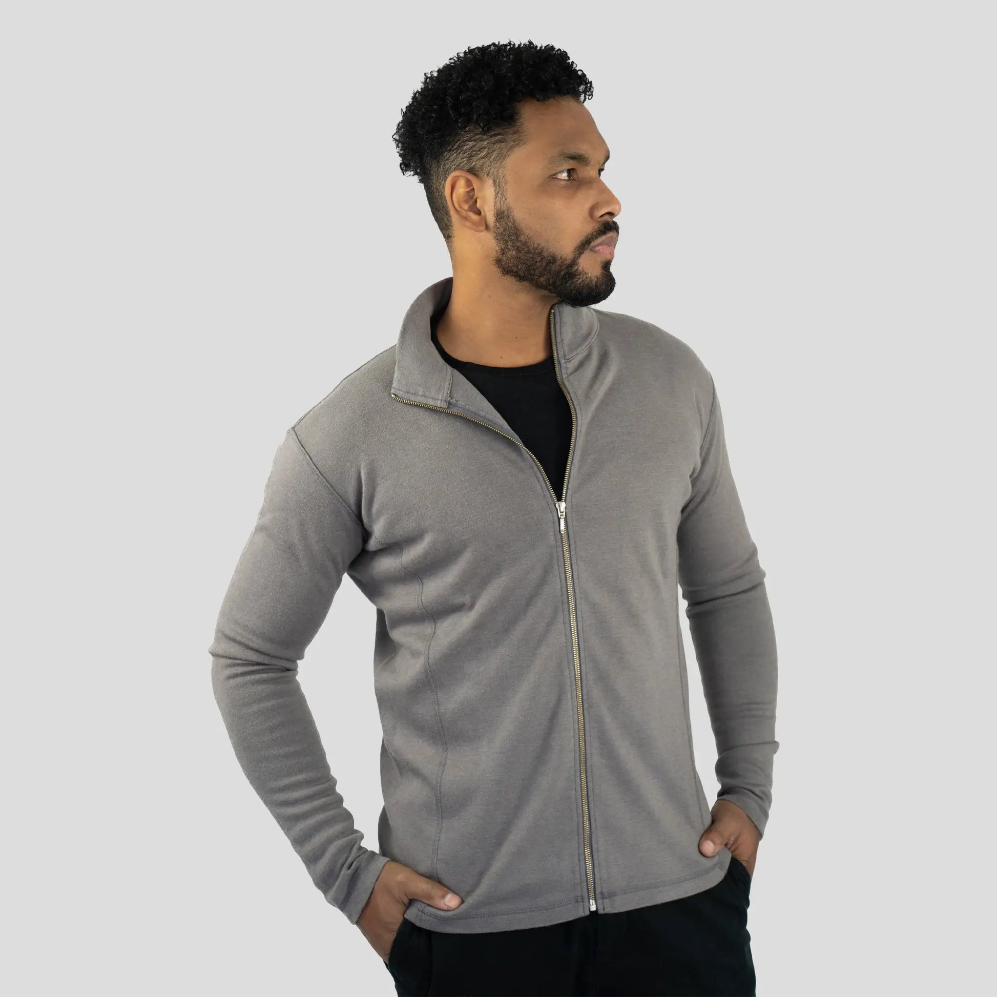 mens jacket color natural gray