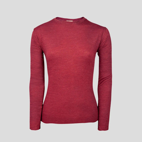 Women's Alpaca Wool Long Sleeve Shirt: 160 Ultralight