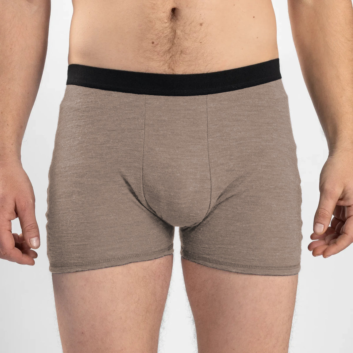 Men's Alpaca Wool Boxer Briefs: 160 Ultralight color sand