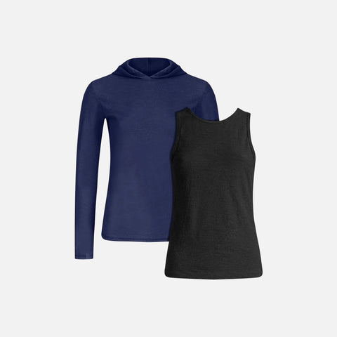 Bundle 2 Pack - Women's Running Tank Top & Sun Hoodie