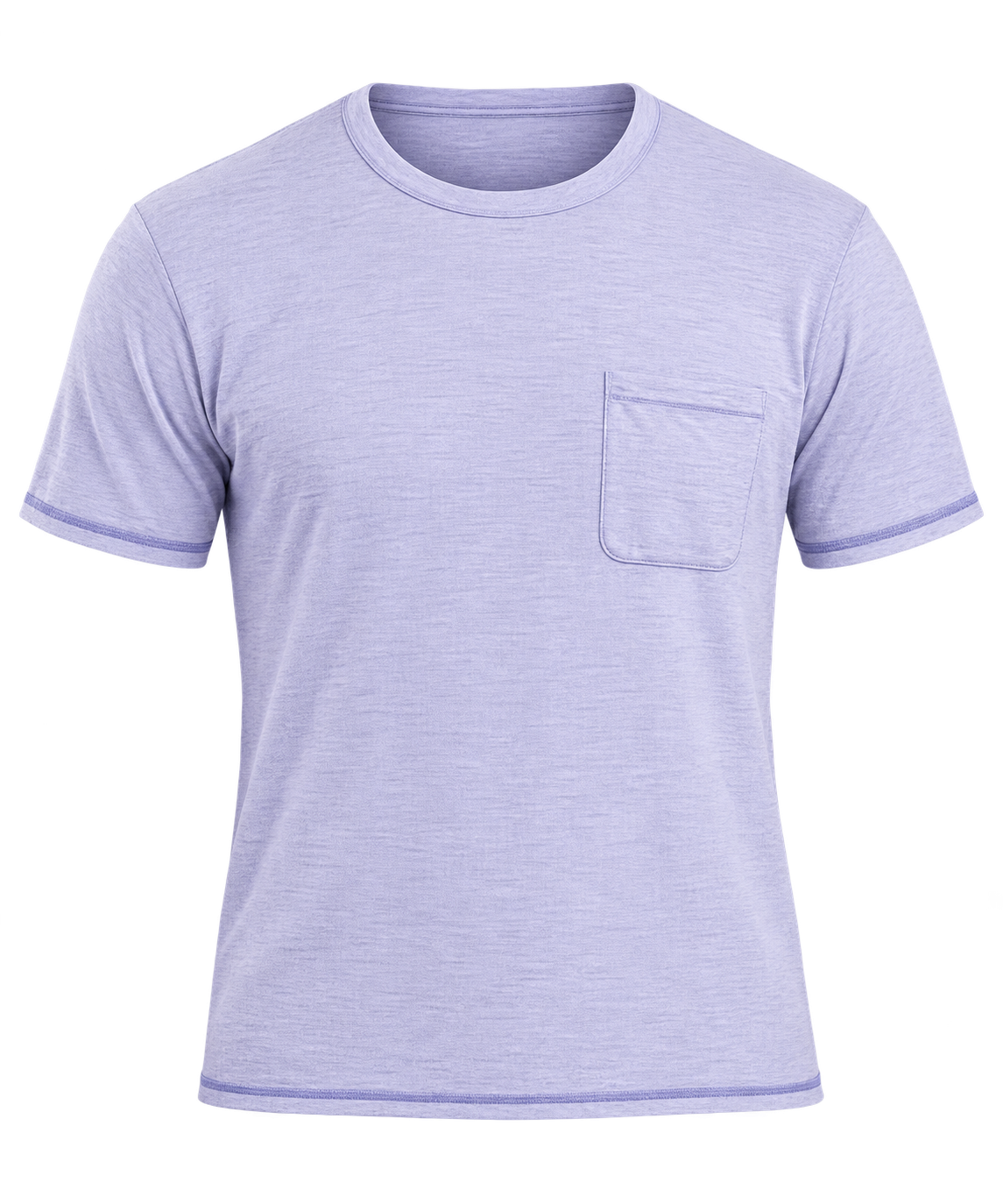 Men's Alpaca Wool Pocket T-Shirt: 160 Ultralight Crew Neck