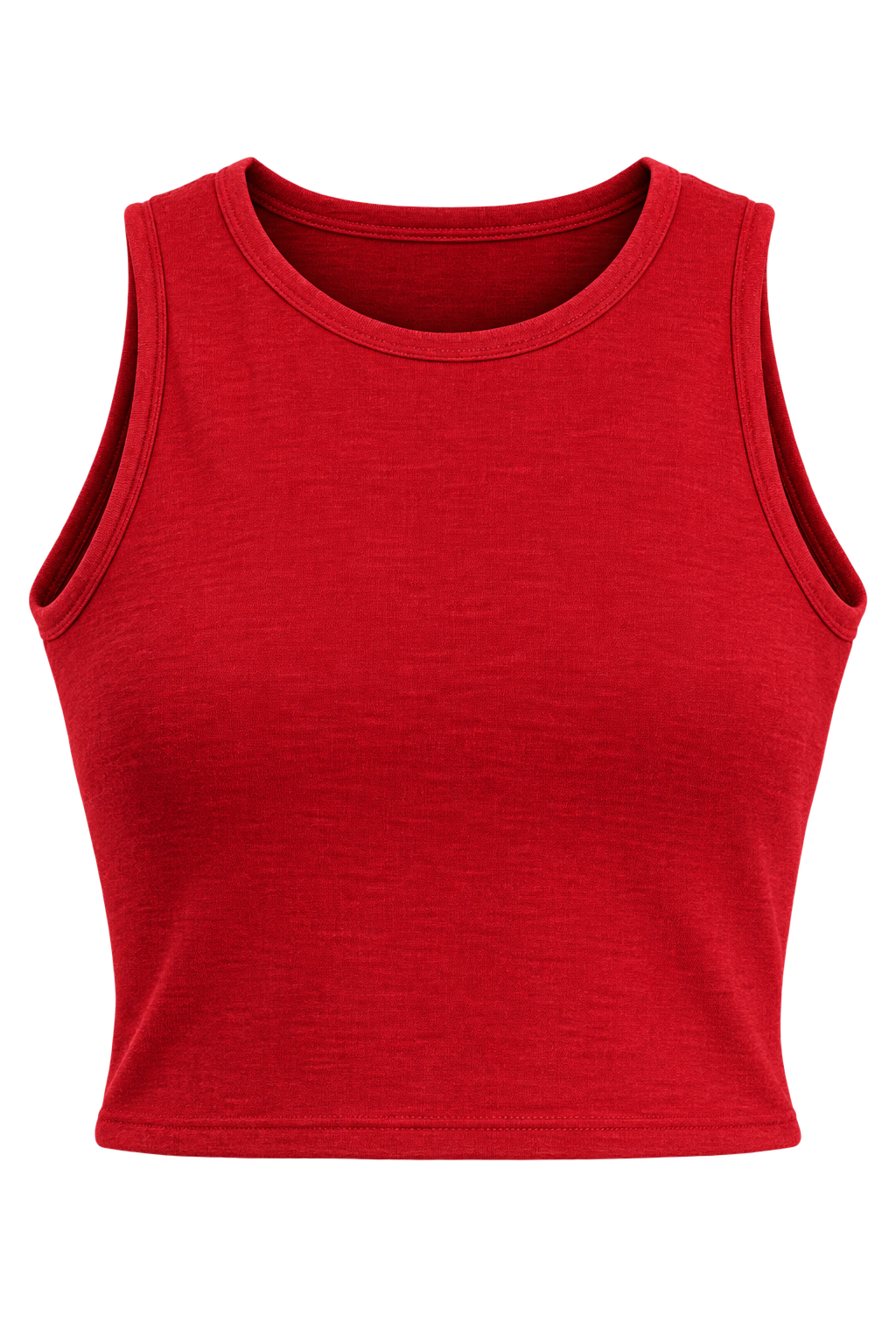 Women's Alpaca Wool Crop Tank Top: 160 Ultralight