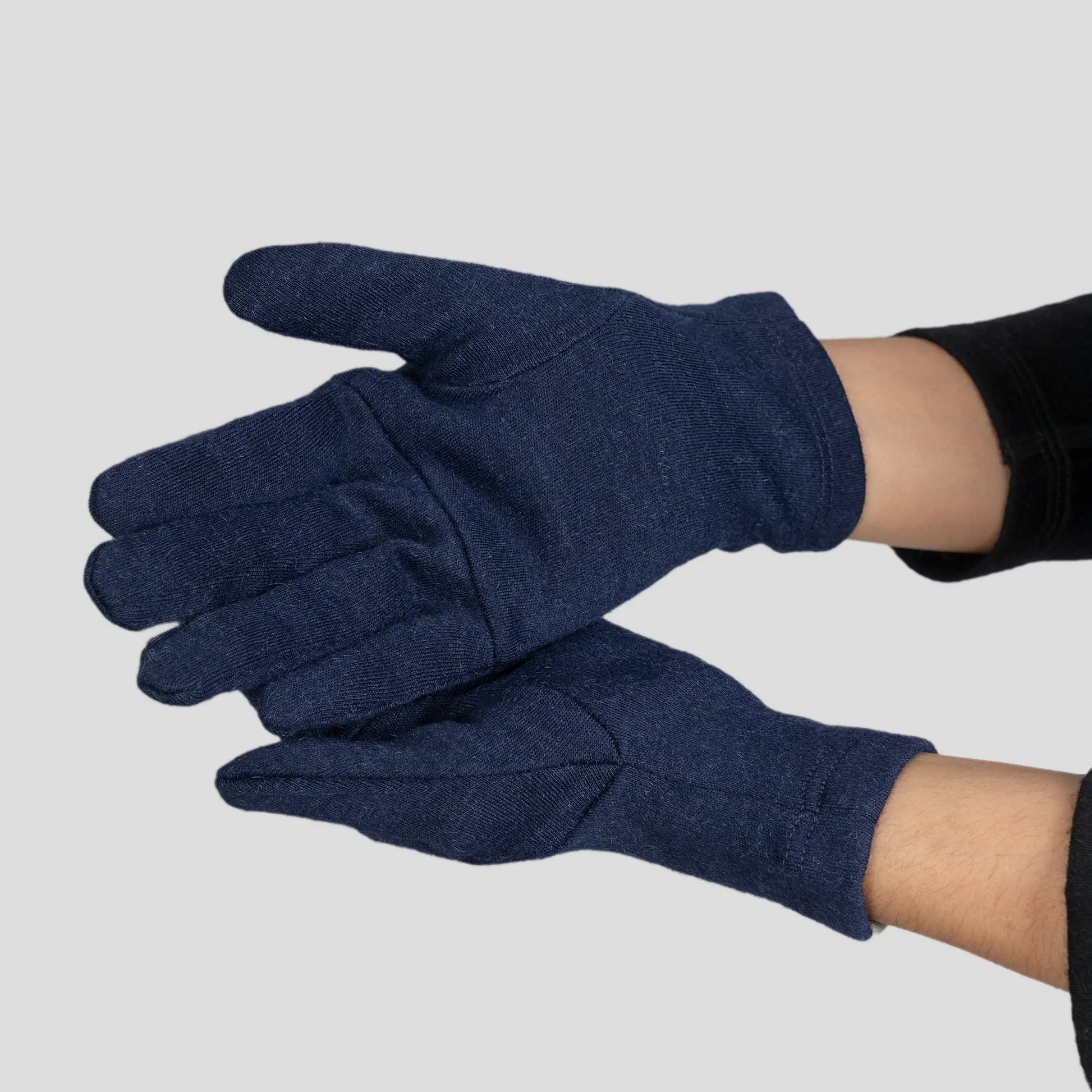 Unisex Alpaca Wool Gloves: 420 Midweight color Navy Blue