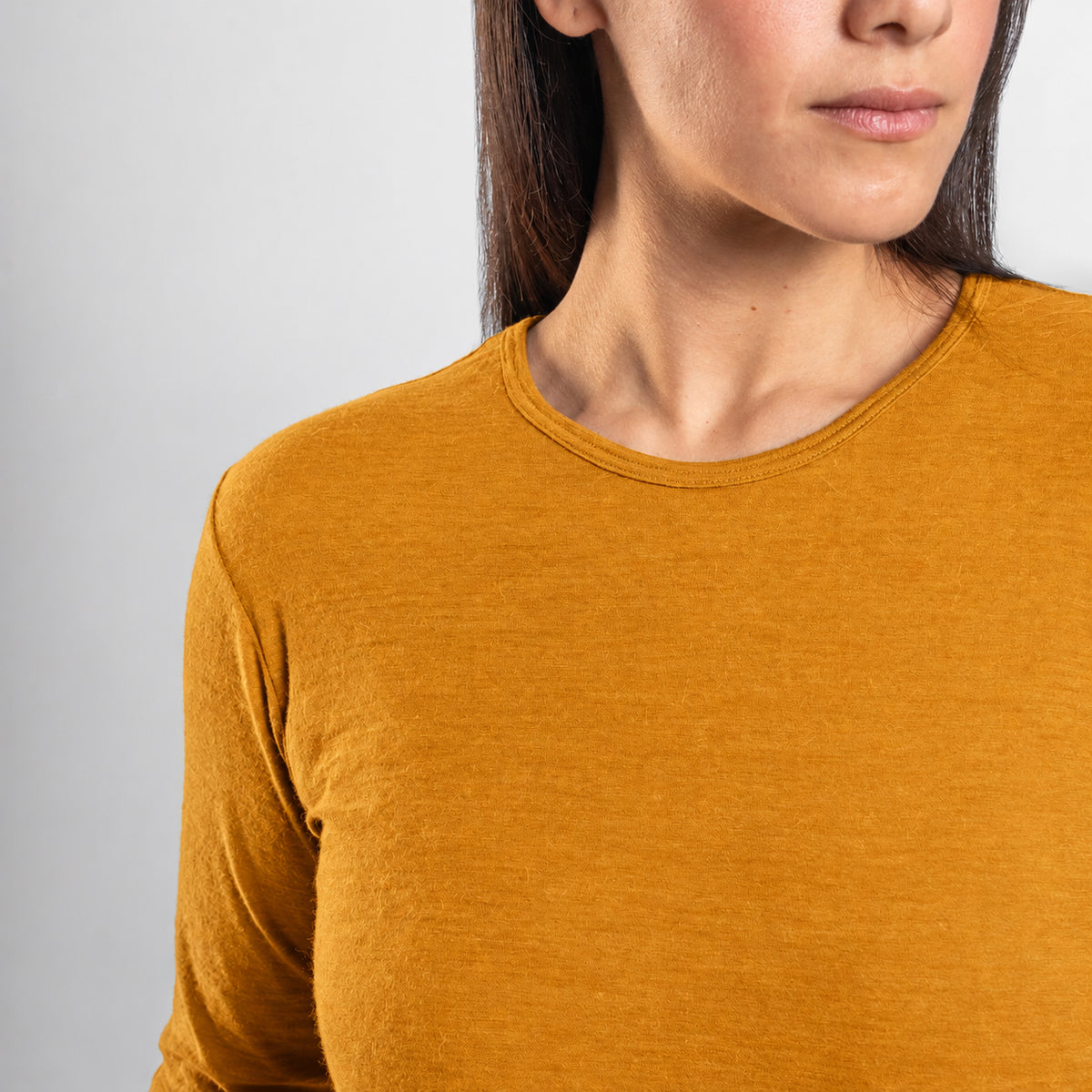 womens sustainable clothing long sleeve shirt color gold