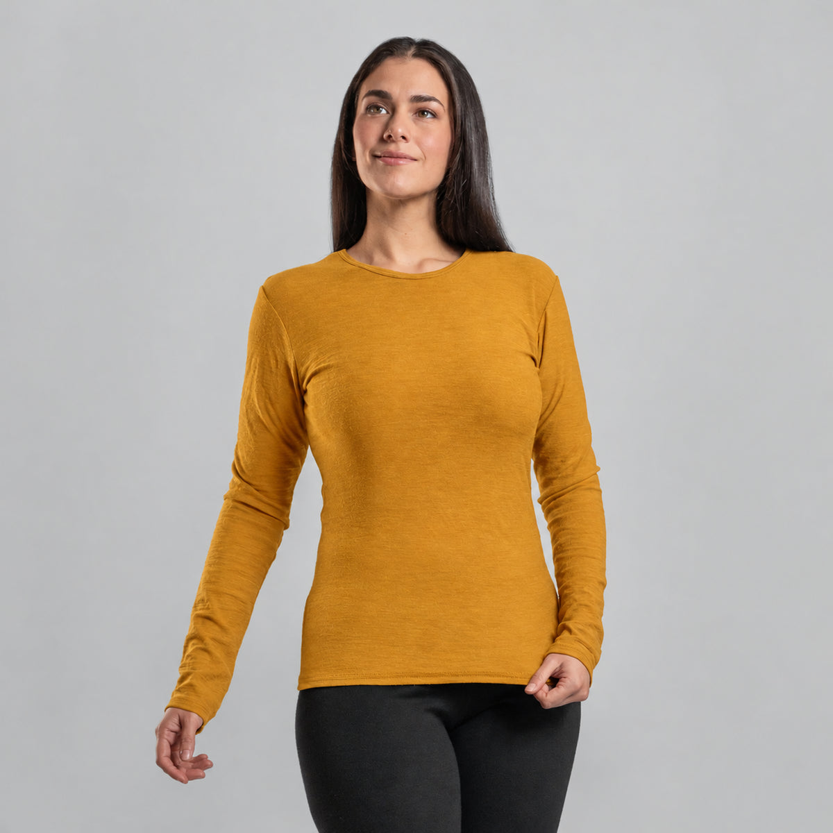 womens sustainable clothing long sleeve shirt color gold