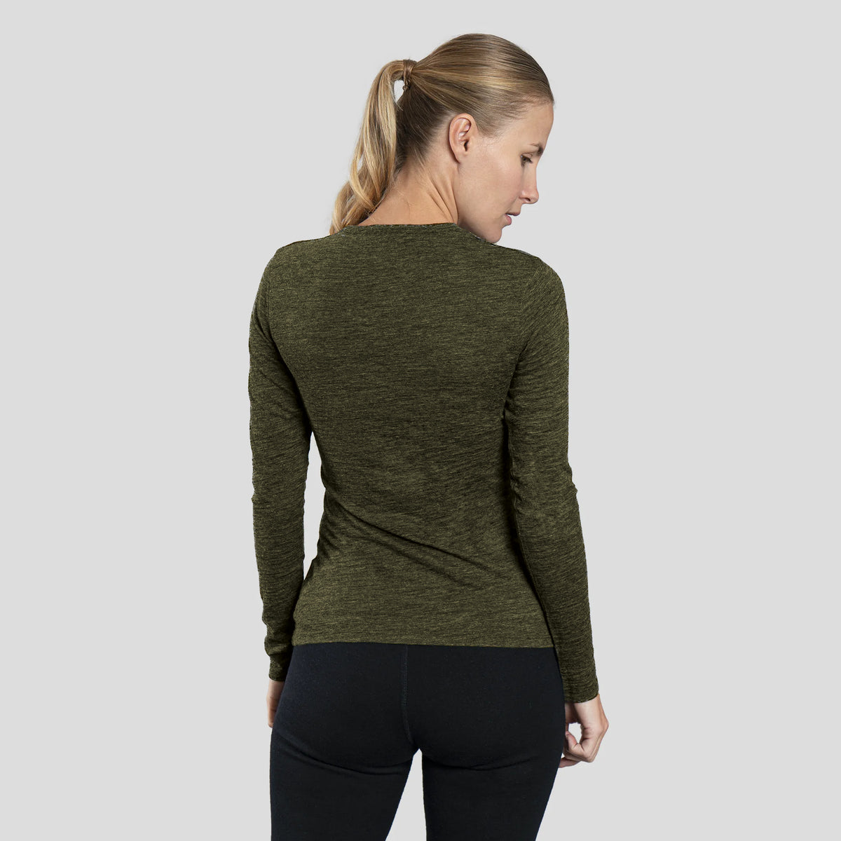 womens sustainable clothing long sleeve shirt color green
