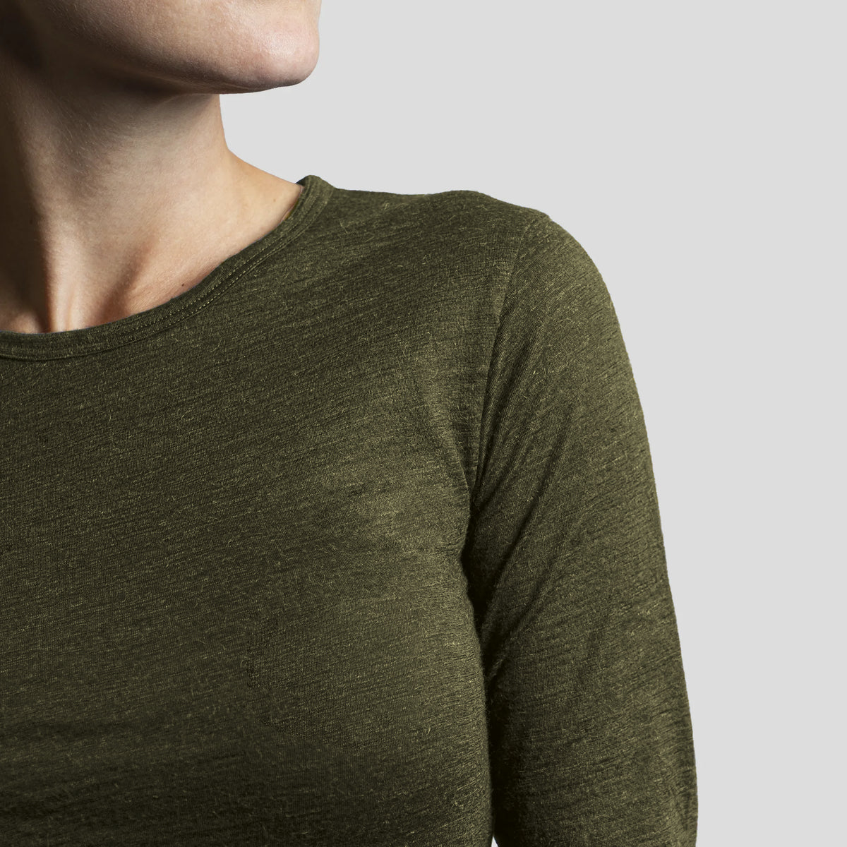 womens sustainable clothing long sleeve shirt color green