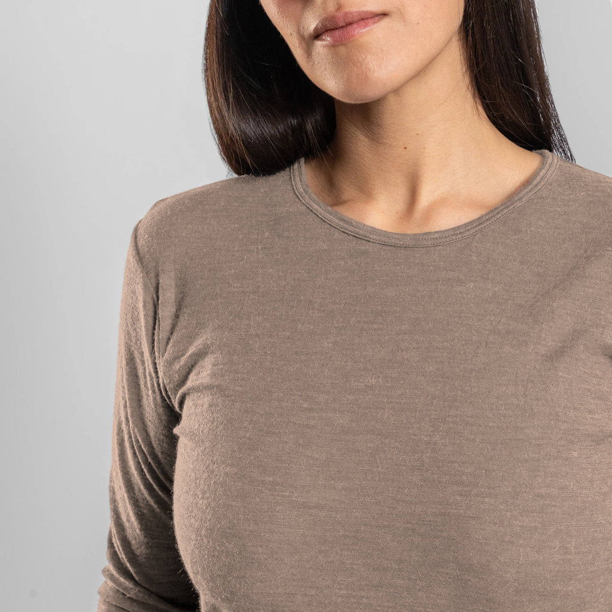 womens sustainable clothing long sleeve shirt color sand