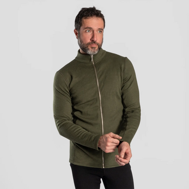 mens adventure jacket full zip color green