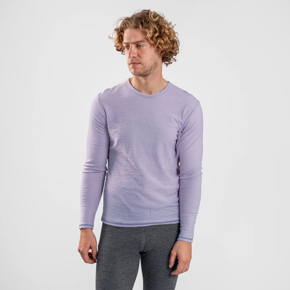 mens adventure long sleeve tshirt color lilac