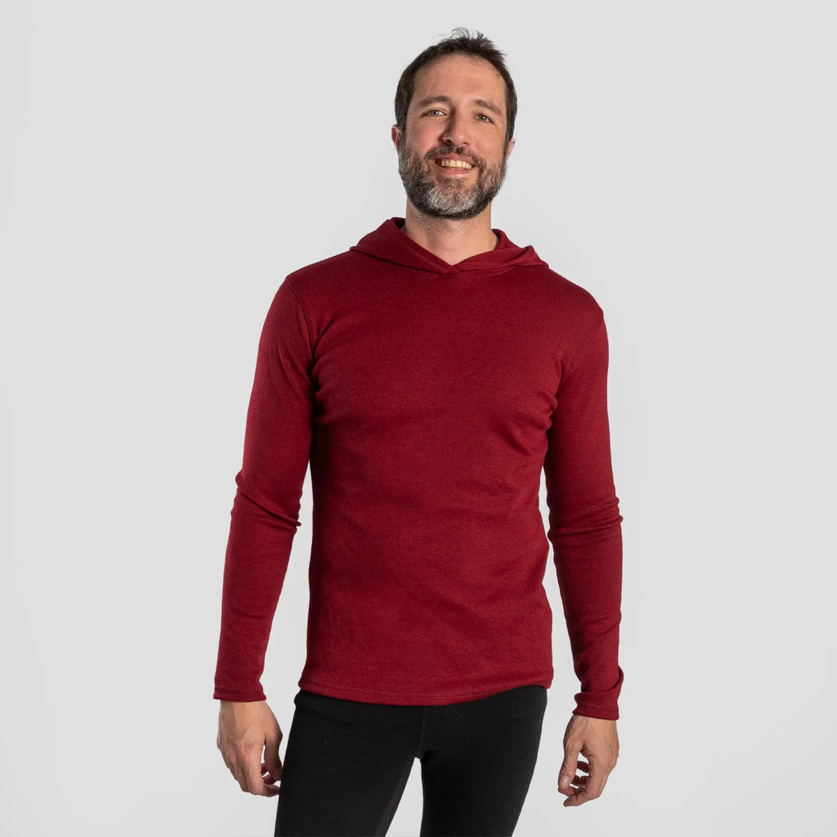 mens adventure pullover hoodie midweight color maroon