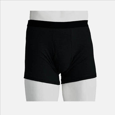 mens all natural boxer w fly briefs color black