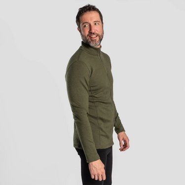 mens all natural jacket full zip color green