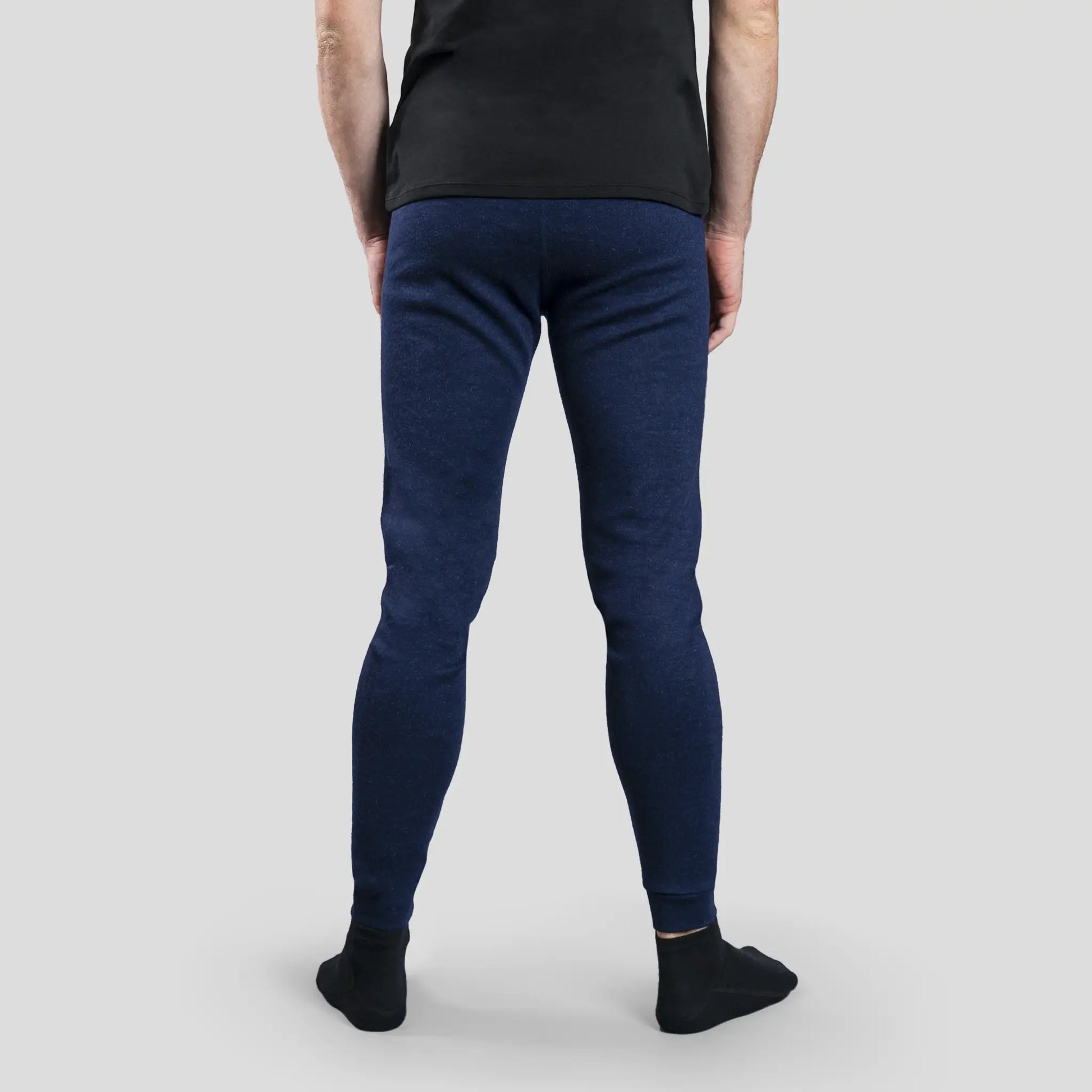 Men's Alpaca Wool Sweatpants: 420 Midweight color Navy Blue