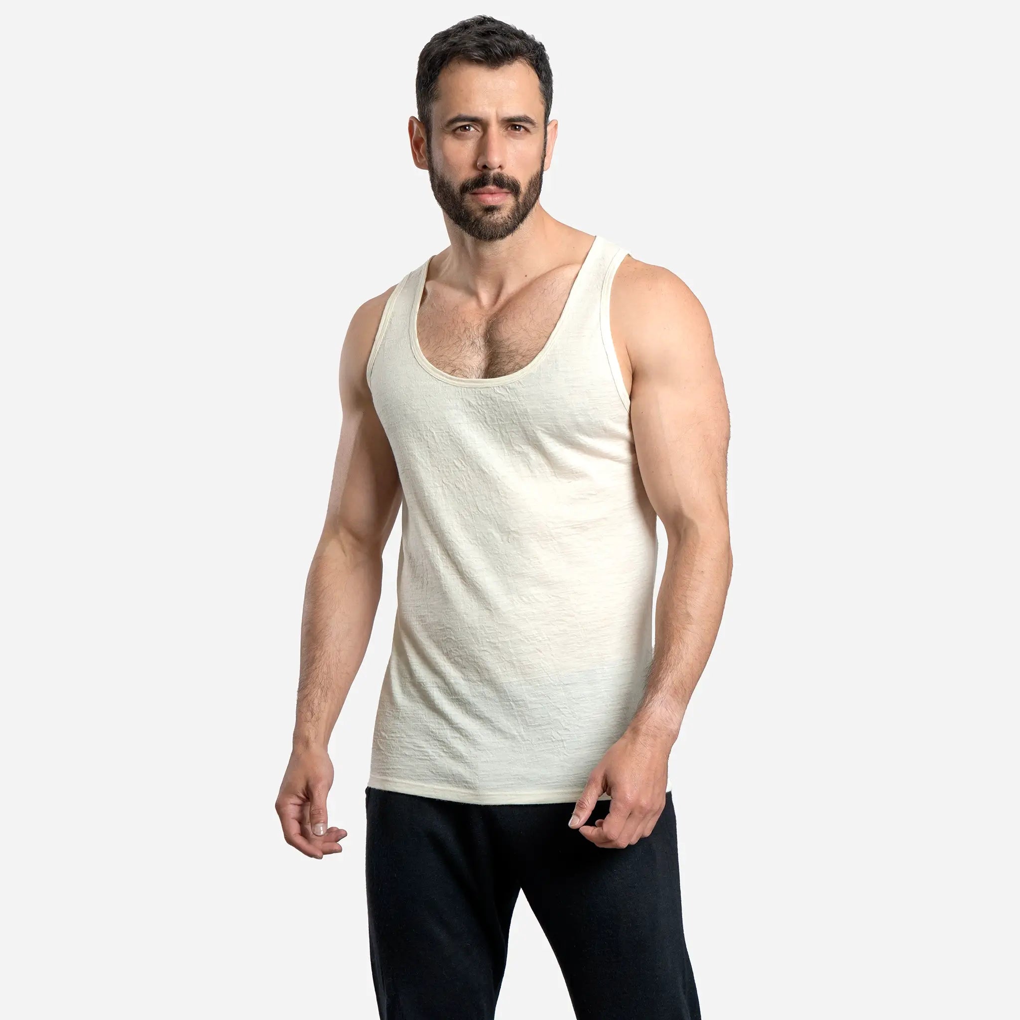 mens all natural tank top color undyed