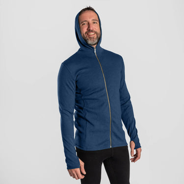 mens all purpose hoodie jacket full zip color natural blue