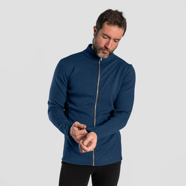 mens all purpose jacket full zip color natural blue