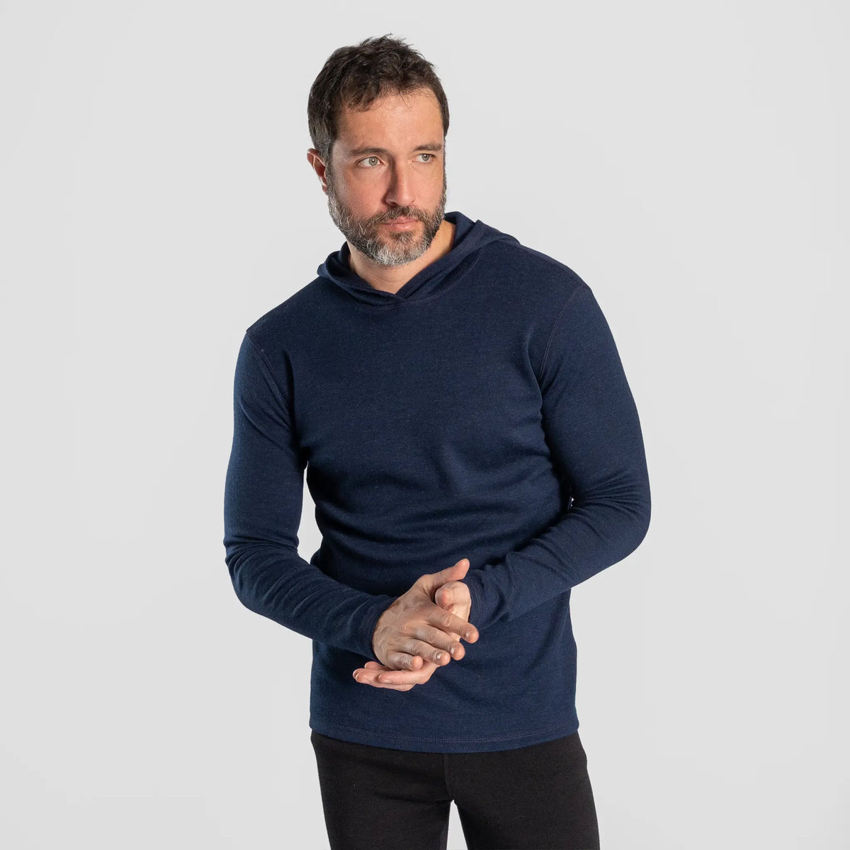 mens all purpose pullover hoodie lightweight color navy blue