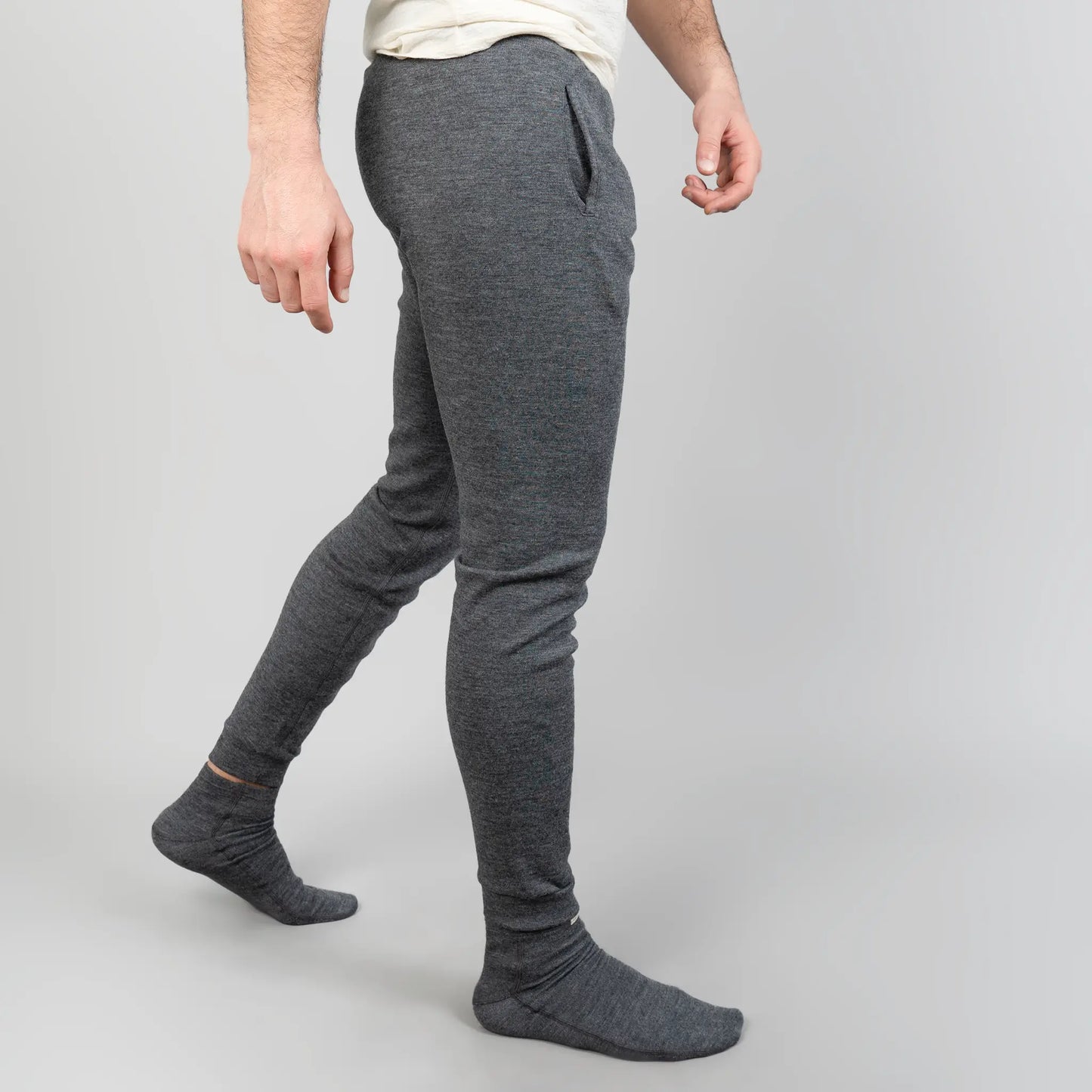 Men's Alpaca Wool Sweatpants: 420 Midweight color Gray