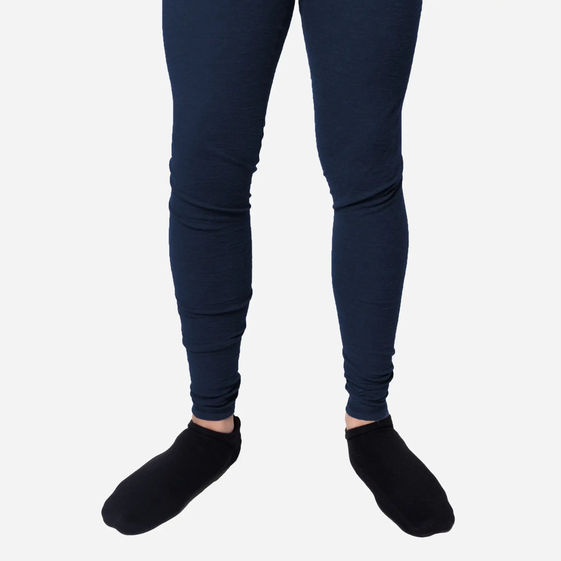 mens alpaca wool leggings ultralight sustainable color navy blue