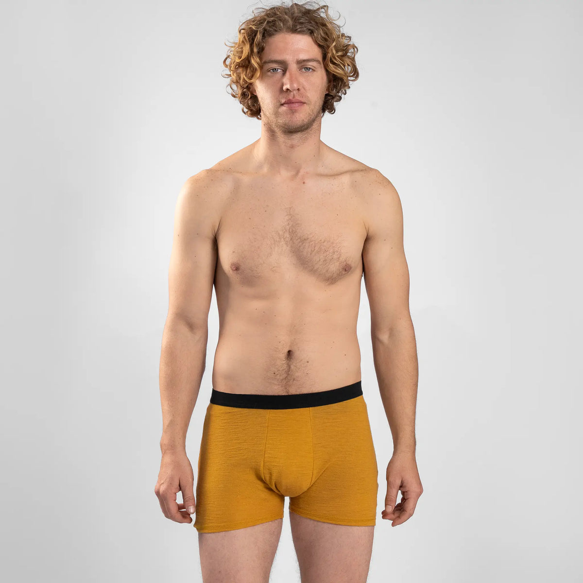 Men's Alpaca Wool Boxer Briefs: 160 Ultralight color gold