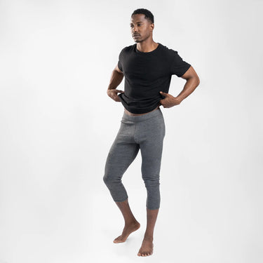 mens athletic leggings 34 lightweight color gray