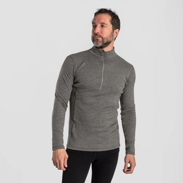 mens best active baselayer half zip color natural gray