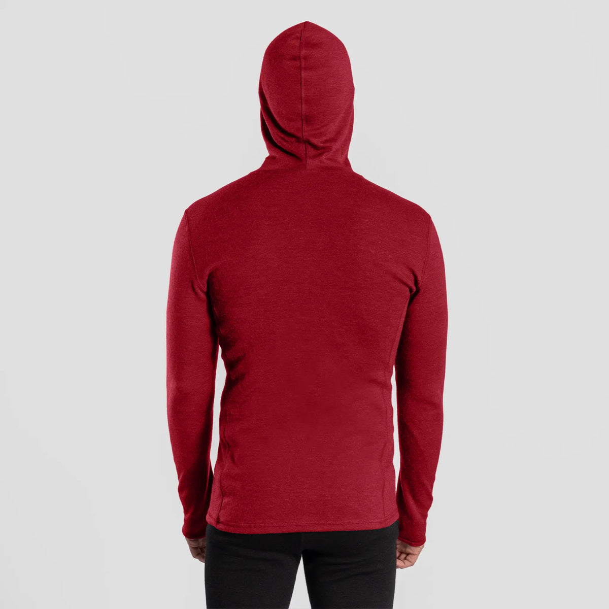 mens best active baselayer half zip hoodie color maroon