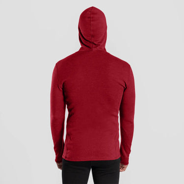 mens best active baselayer half zip hoodie color maroon