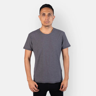 Men's Alpaca Wool T-Shirt: 160 Ultralight Crew Neck color Gray