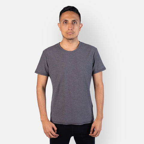 Men's Alpaca Wool T-Shirt: 160 Ultralight Crew Neck