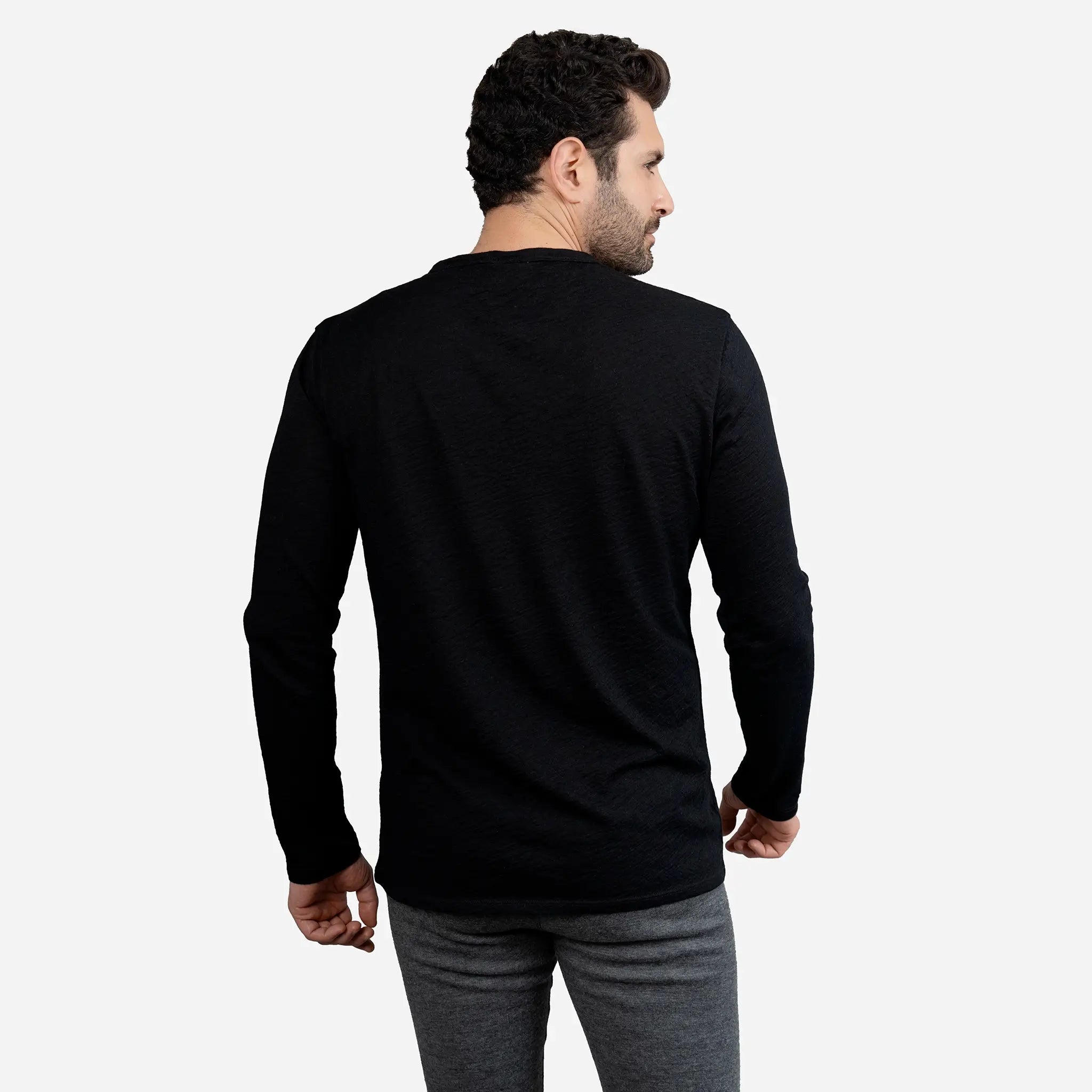 mens best active long sleeve tshirt color black