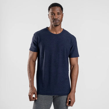 mens best hiking tshirt crew neck color navy blue