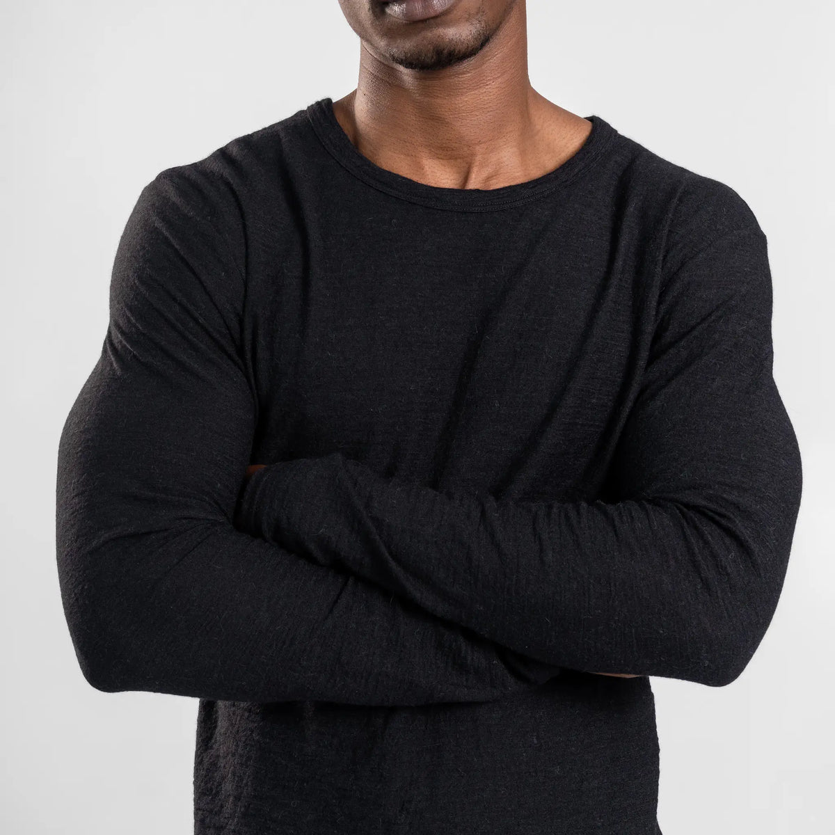 mens best lightweight long sleeve tshirt color black