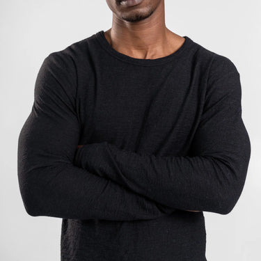 mens best lightweight long sleeve tshirt color black