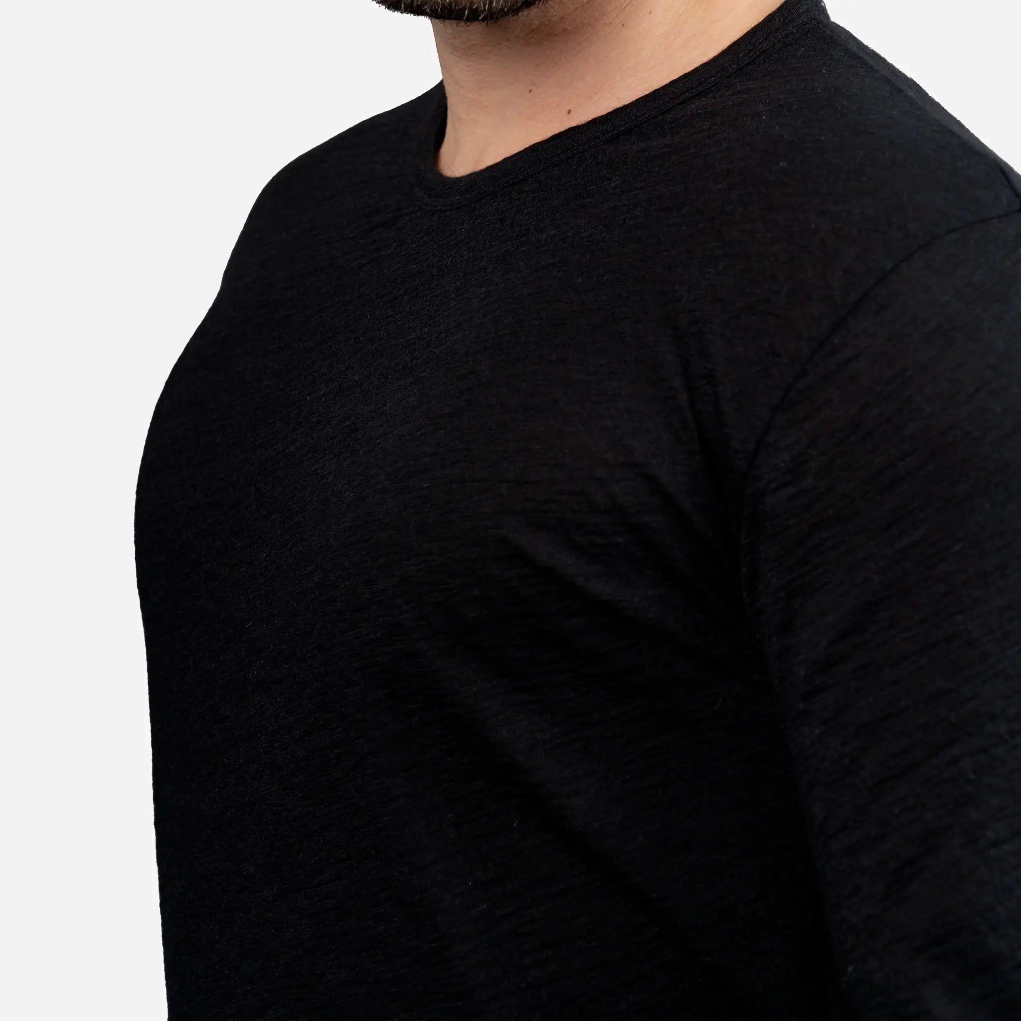 mens best lightweight long sleeve tshirt color black