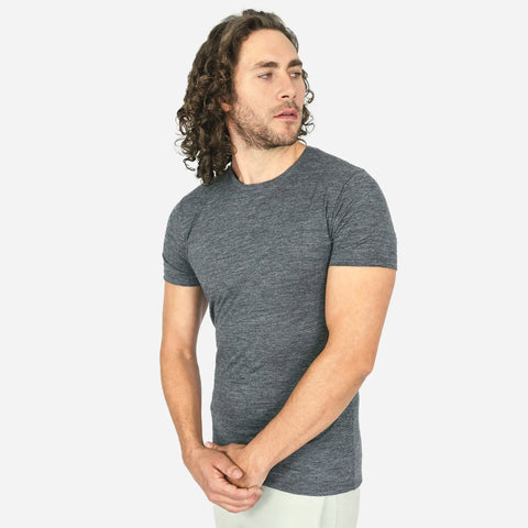 3 Pack Bundle - Men's Alpaca Wool Crew Neck T-Shirts: 160 Ultralight