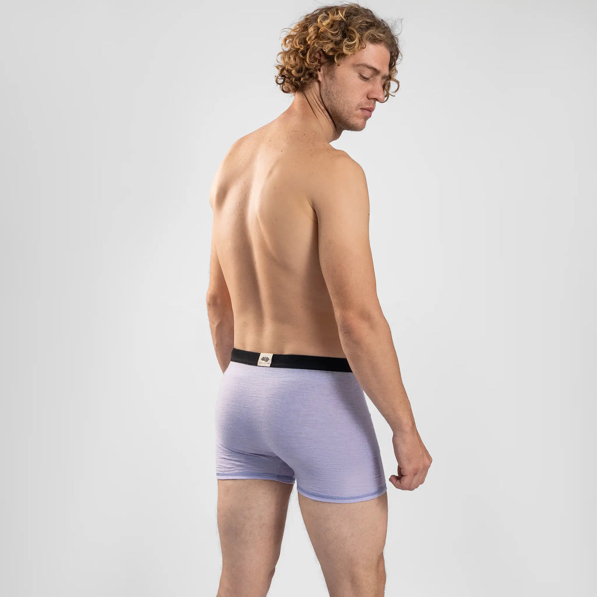 Men's Alpaca Wool Boxer Briefs: 160 Ultralight color lilac