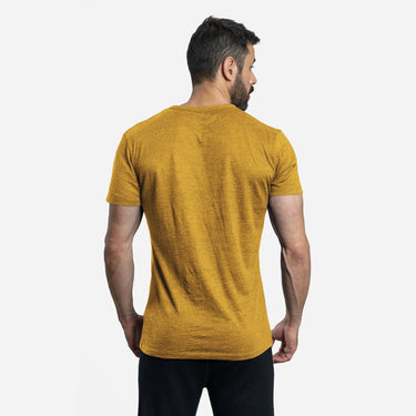 mens breathable crew neck tshirt color gold