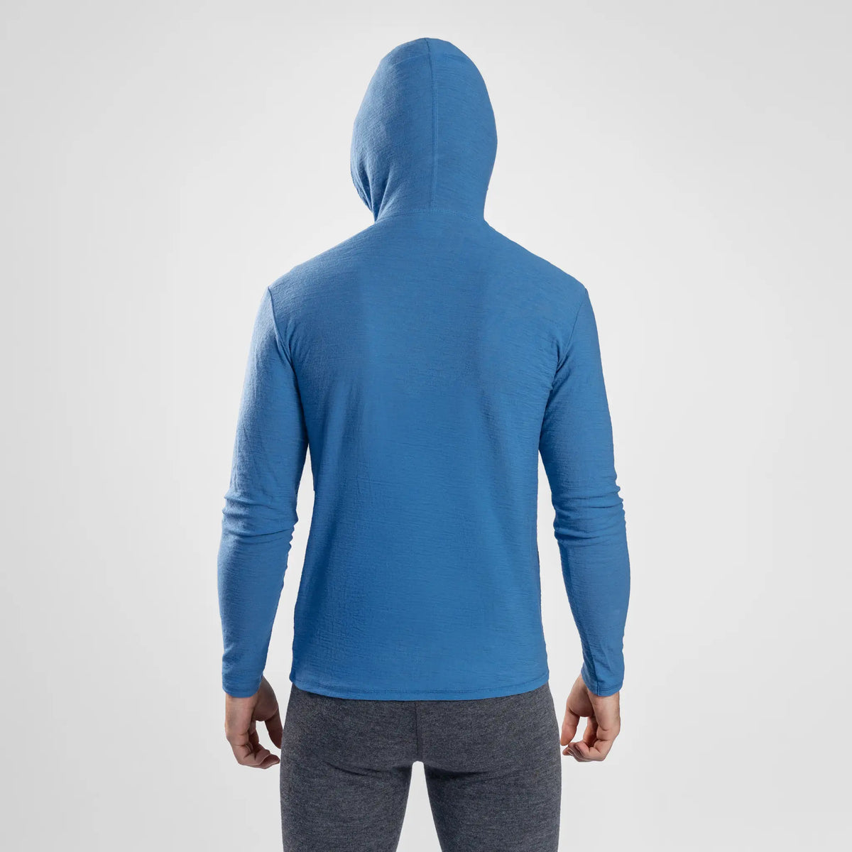 Men's Alpaca Wool Sun Hoodie: 160 Ultralight color baby blue