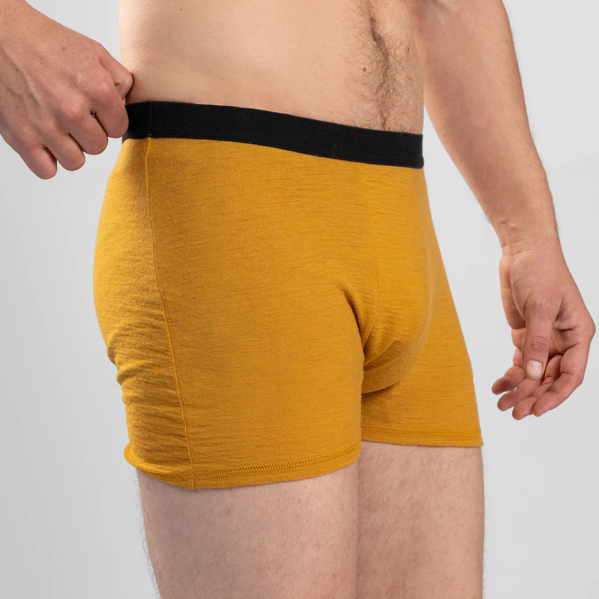 Men's Alpaca Wool Boxer Briefs: 160 Ultralight color gold